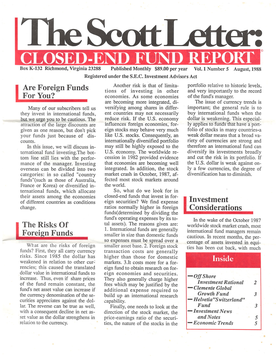 The Scott Letter, August 1988